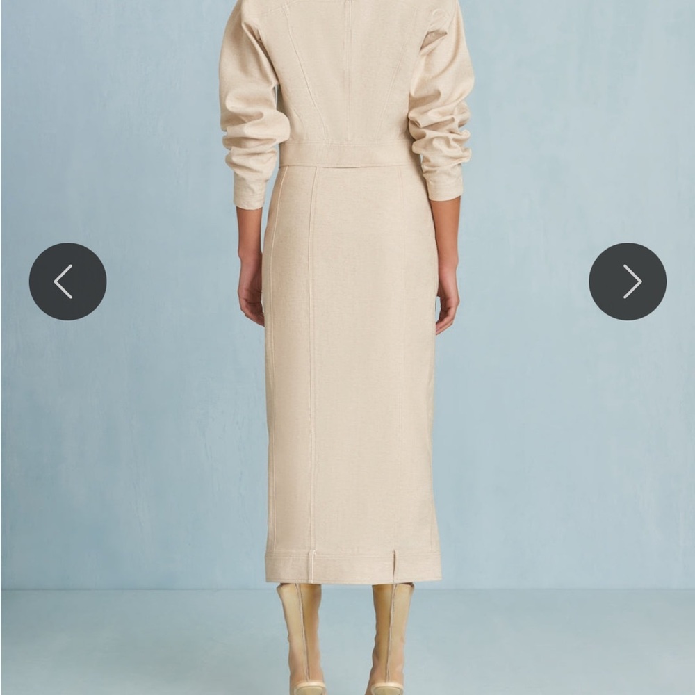 Cult Gaia Lua Beige Button-Down Maxi Skirt - Picture 2 of 4